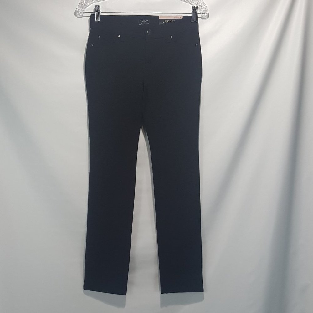 NEW Ann Taylor Ponte Slim Leg Jeans 00P Black